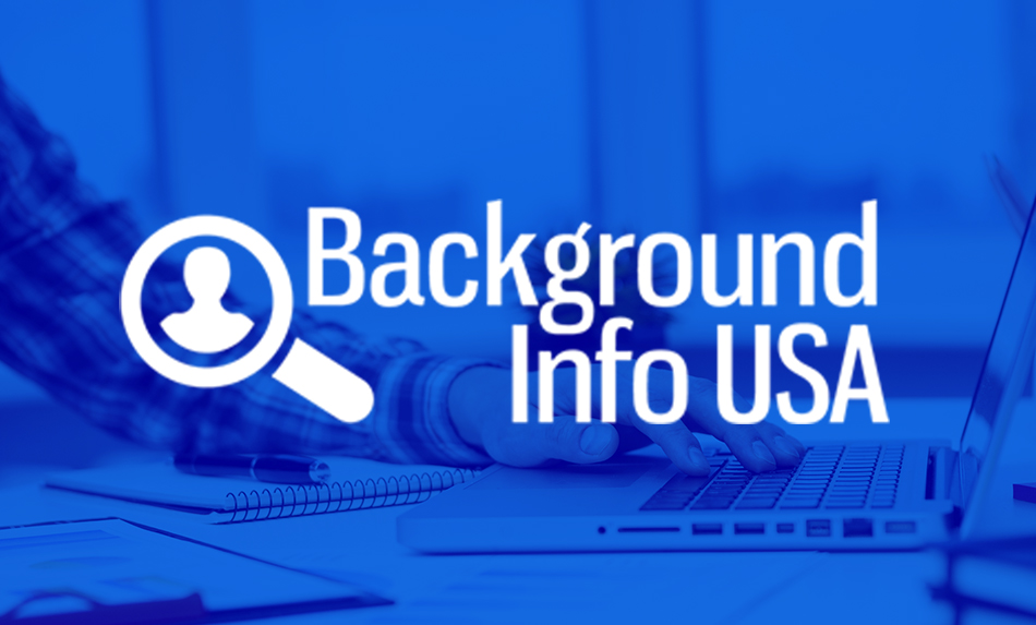 Background Info USA, with someone on a laptop in the background.