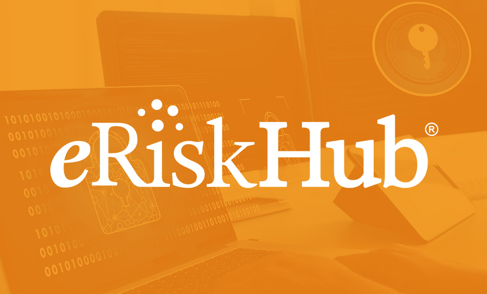 eRiskHub logo with computers in the background.